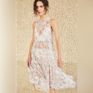 NWT Ulla Johnson Polline Floral Sheer Dress